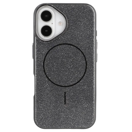 For iPhone 16 Case Compatible with MagSafe Glitter Design IMD TPU + PC Phone Back Cover