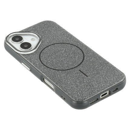 For iPhone 16 Case Compatible with MagSafe Glitter Design IMD TPU + PC Phone Back Cover
