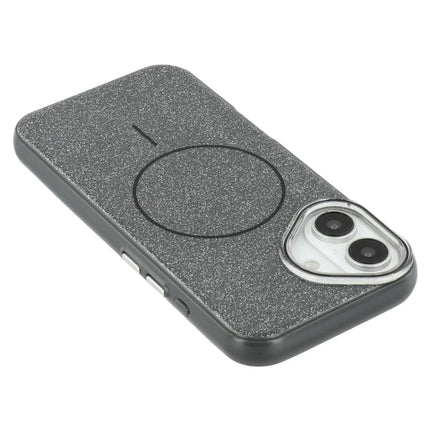 For iPhone 16 Case Compatible with MagSafe Glitter Design IMD TPU + PC Phone Back Cover