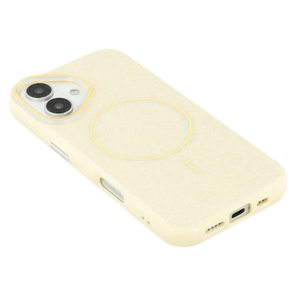 For iPhone 16 Case Compatible with MagSafe Glitter Design IMD TPU + PC Phone Back Cover