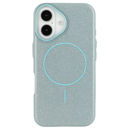 For iPhone 16 Case Compatible with MagSafe Glitter Design IMD TPU + PC Phone Back Cover