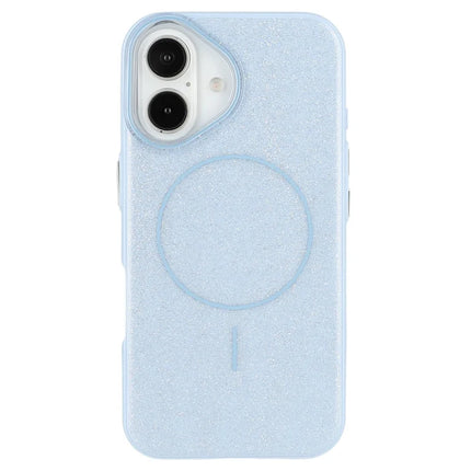 For iPhone 16 Case Compatible with MagSafe Glitter Design IMD TPU + PC Phone Back Cover