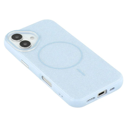 For iPhone 16 Case Compatible with MagSafe Glitter Design IMD TPU + PC Phone Back Cover