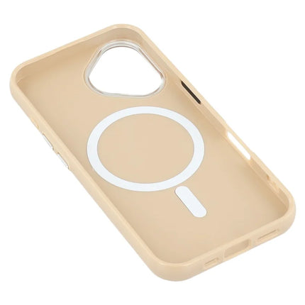 For iPhone 16 Case Compatible with MagSafe Glitter Design IMD TPU + PC Phone Back Cover
