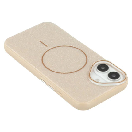 For iPhone 16 Case Compatible with MagSafe Glitter Design IMD TPU + PC Phone Back Cover