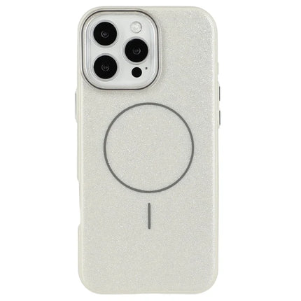 For iPhone 16 Pro Max Case Compatible with MagSafe Glitter Design IMD TPU + PC Phone Back Cover