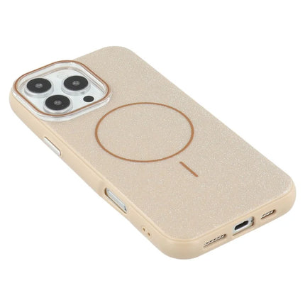 For iPhone 16 Pro Max Case Compatible with MagSafe Glitter Design IMD TPU + PC Phone Back Cover