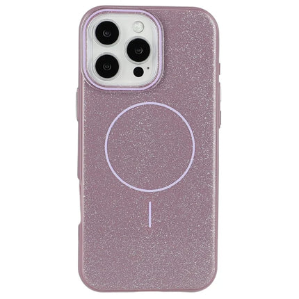 For iPhone 16 Pro Max Case Compatible with MagSafe Glitter Design IMD TPU + PC Phone Back Cover