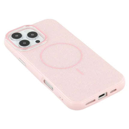 For iPhone 16 Pro Max Case Compatible with MagSafe Glitter Design IMD TPU + PC Phone Back Cover