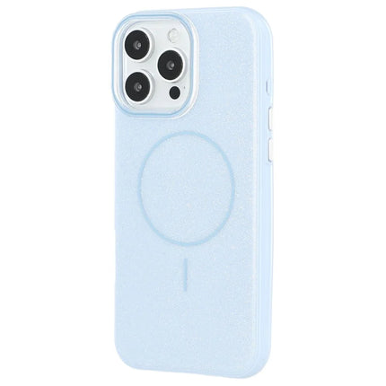 For iPhone 16 Pro Max Case Compatible with MagSafe Glitter Design IMD TPU + PC Phone Back Cover
