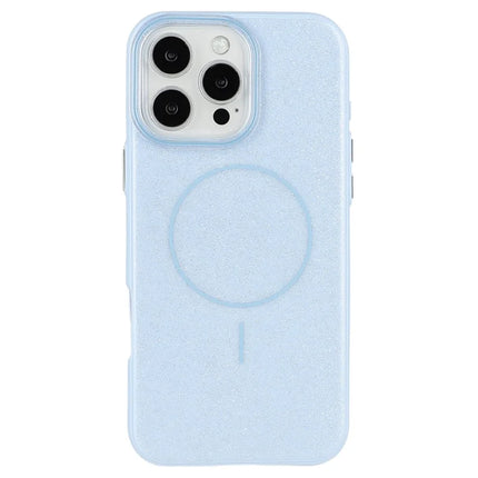 For iPhone 16 Pro Max Case Compatible with MagSafe Glitter Design IMD TPU + PC Phone Back Cover