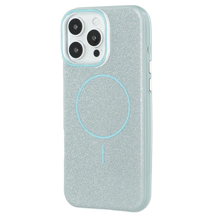 For iPhone 16 Pro Max Case Compatible with MagSafe Glitter Design IMD TPU + PC Phone Back Cover