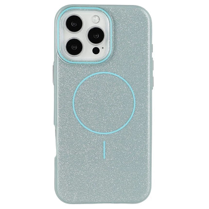 For iPhone 16 Pro Max Case Compatible with MagSafe Glitter Design IMD TPU + PC Phone Back Cover
