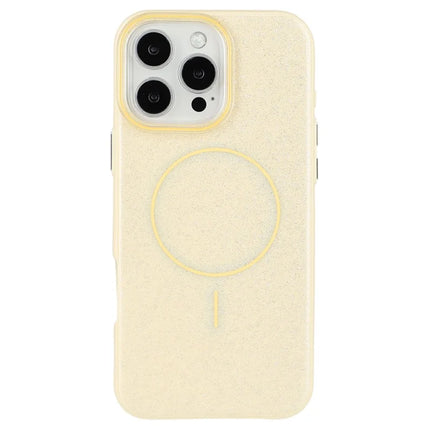 For iPhone 16 Pro Max Case Compatible with MagSafe Glitter Design IMD TPU + PC Phone Back Cover