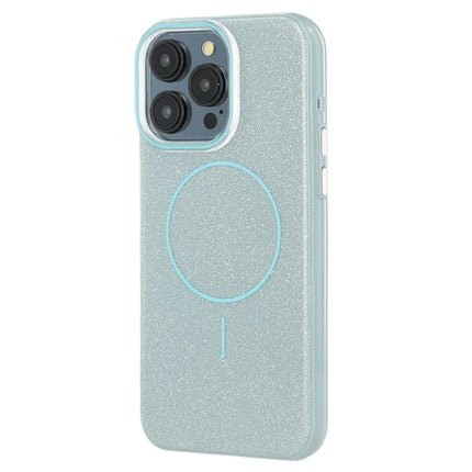For iPhone 15 Pro Max Case Compatible with MagSafe Glitter Design IMD TPU + PC Phone Back Cover