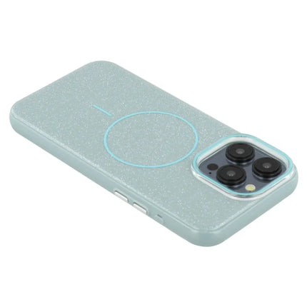 For iPhone 15 Pro Max Case Compatible with MagSafe Glitter Design IMD TPU + PC Phone Back Cover
