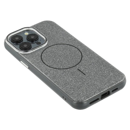 For iPhone 15 Pro Max Case Compatible with MagSafe Glitter Design IMD TPU + PC Phone Back Cover