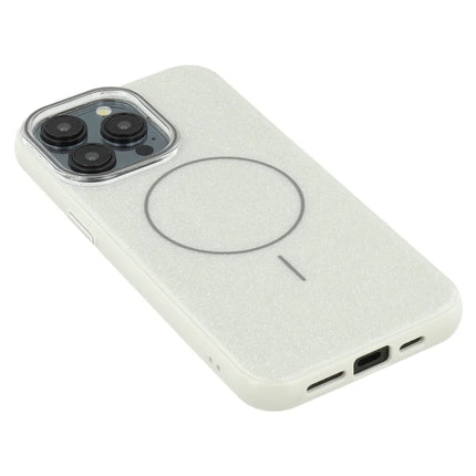 For iPhone 15 Pro Max Case Compatible with MagSafe Glitter Design IMD TPU + PC Phone Back Cover