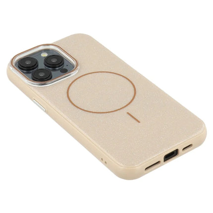 For iPhone 15 Pro Max Case Compatible with MagSafe Glitter Design IMD TPU + PC Phone Back Cover