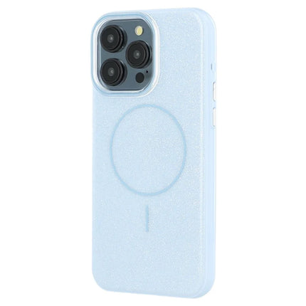 For iPhone 15 Pro Max Case Compatible with MagSafe Glitter Design IMD TPU + PC Phone Back Cover
