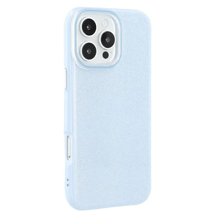 For iPhone 16 Pro Max Case Glitter Design IMD TPU + PC Phone Back Cover - Blue