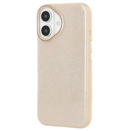 For iPhone 16 Case Glitter Design IMD TPU + PC Phone Back Cover