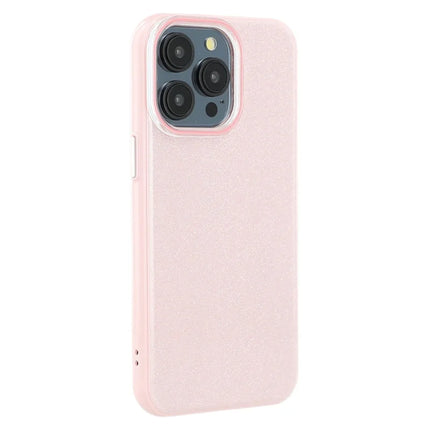 For iPhone 15 Pro Max Case Glitter Design IMD TPU + PC Phone Back Cover - Pink