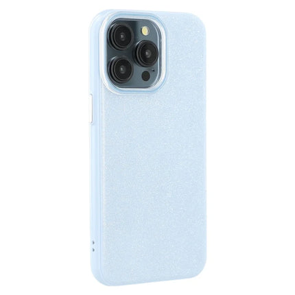 For iPhone 15 Pro Max Case Glitter Design IMD TPU + PC Phone Back Cover - Blue