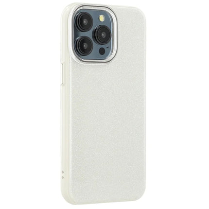 For iPhone 15 Pro Max Case Glitter Design IMD TPU + PC Phone Back Cover - Grey