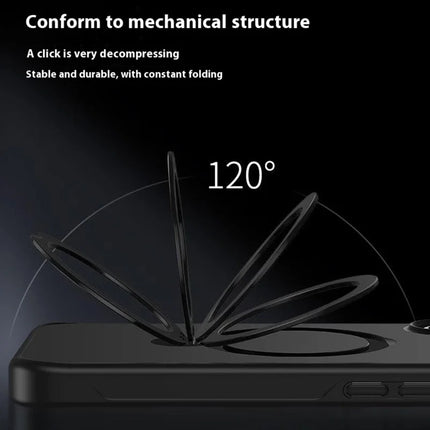 X-LEVEL For iPhone 16 Pro Max Magnetic Case Kickstand PC + PU Phone Back Cover
