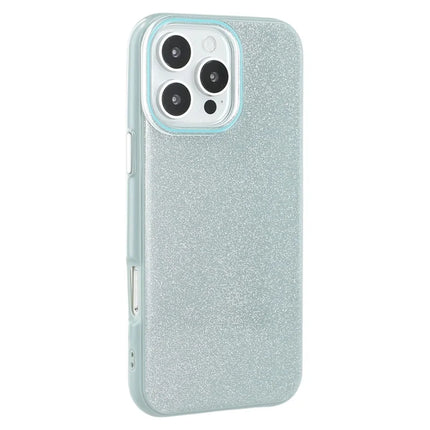 For iPhone 16 Pro Case Glitter Design IMD TPU + PC Phone Back Cover - Green