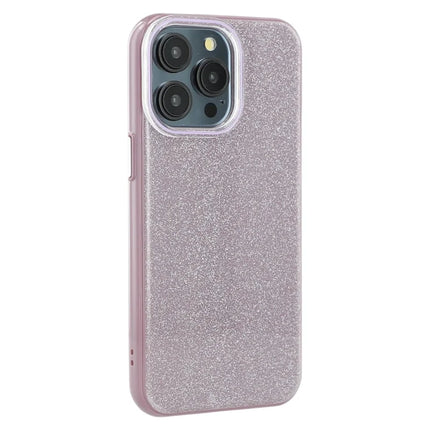 For iPhone 15 Pro Case Glitter Design IMD TPU + PC Phone Back Cover - Purple