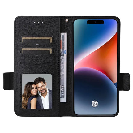 For Oukitel P1 Case Litchi Texture PU Leather Wallet Flip Phone Cover