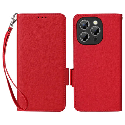 For Oukitel P1 Case Litchi Texture PU Leather Wallet Flip Phone Cover - Red