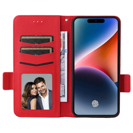 For Oukitel P1 Case Litchi Texture PU Leather Wallet Flip Phone Cover