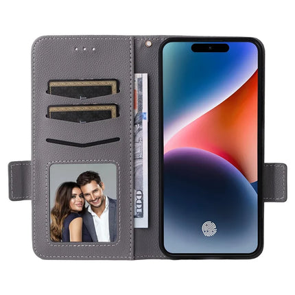 For Oukitel P1 Case Litchi Texture PU Leather Wallet Flip Phone Cover
