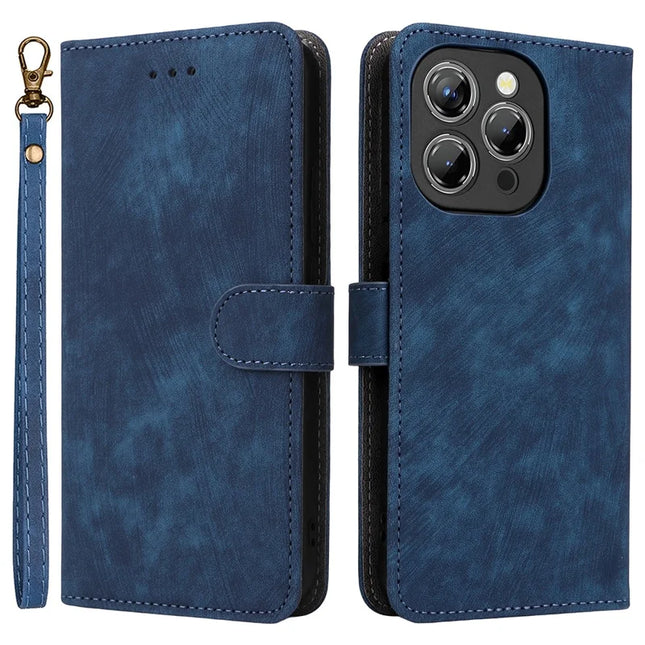 For Oukitel P1 Wallet Case RFID Blocking PU Leather Cover Stand View - Blue