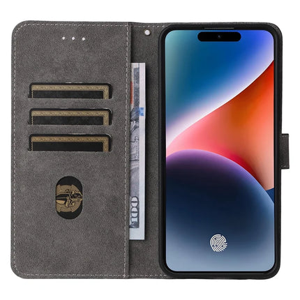 For Oukitel P1 Wallet Case RFID Blocking PU Leather Cover Stand View