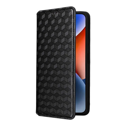 For Oukitel P1 Wallet Case Rhombus Imprinted Leather Phone Cover
