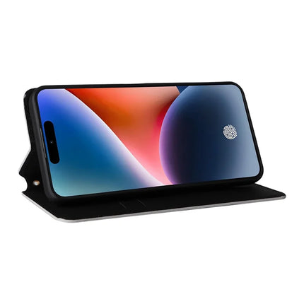 For Oukitel P1 Wallet Case Rhombus Imprinted Leather Phone Cover