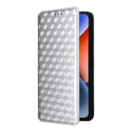 For Oukitel P1 Wallet Case Rhombus Imprinted Leather Phone Cover