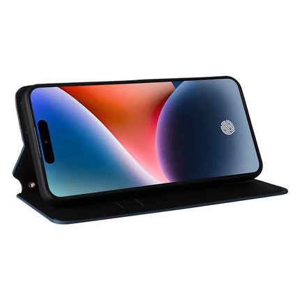 For Oukitel P1 Wallet Case Rhombus Imprinted Leather Phone Cover