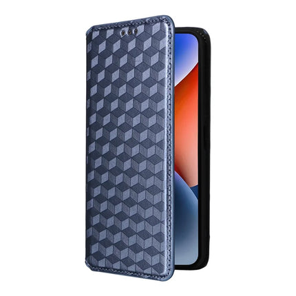 For Oukitel P1 Wallet Case Rhombus Imprinted Leather Phone Cover