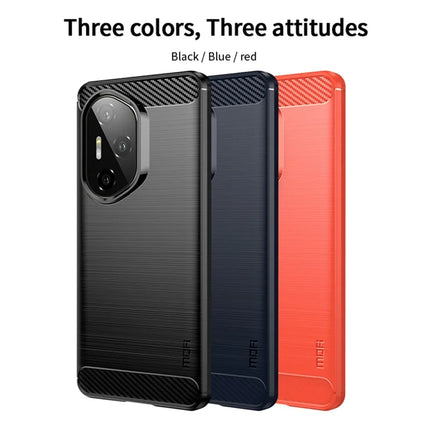 For Honor 300 Ultra Back Cover MOFI Brushed Texture Carbon Fiber Soft TPU Case