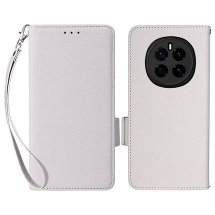For Honor Magic7 5G Case Litchi Texture PU Leather Wallet Flip Phone Cover - White