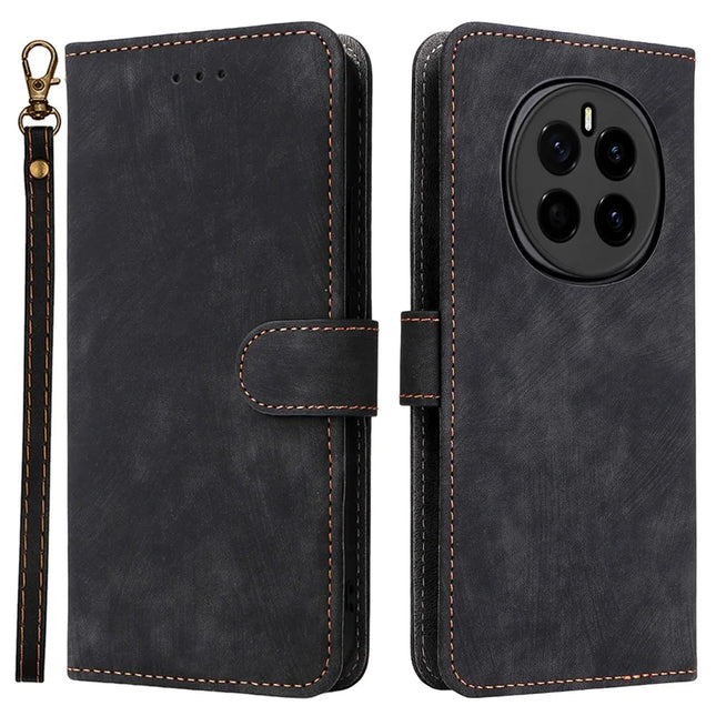 For Honor Magic7 5G Wallet Case RFID Blocking PU Leather Cover Stand View - Black