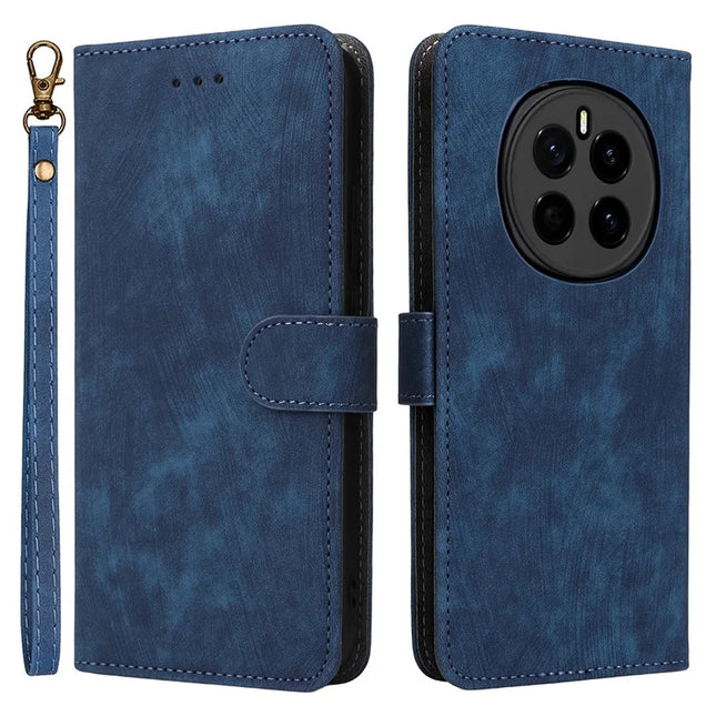 For Honor Magic7 5G Wallet Case RFID Blocking PU Leather Cover Stand View - Blue