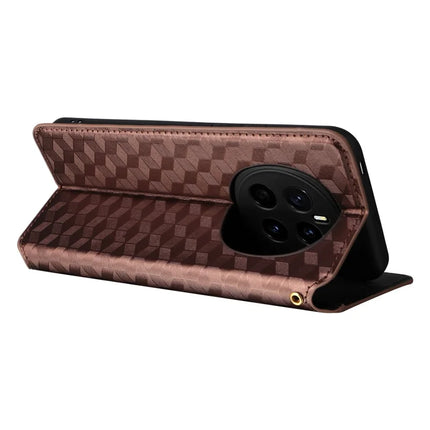 For Honor Magic7 5G Wallet Case Rhombus Imprinted Leather Phone Cover