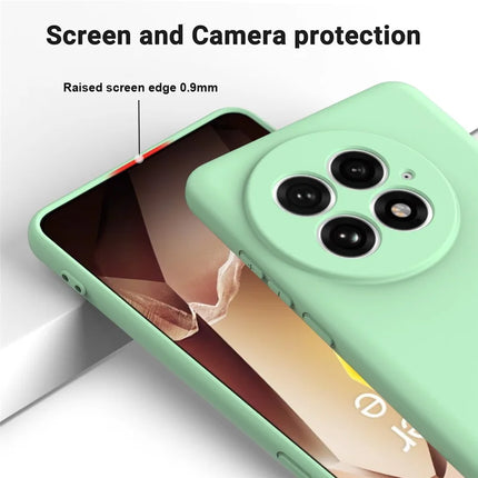 For OnePlus 13 Case Liquid Silicone Phone Back Cover with Hand Strap