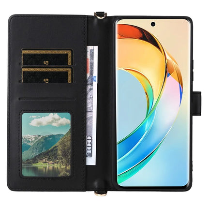 For Honor X9c Smart 5G / X60 5G Wallet Case with Shoulder Strap Leather Phone Cover